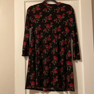 Flower-print mini dress